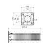 Magasított szerelődoboz hőszigetelésbe műanyag 120mmx 120mm 317.5mm szürke KEZ KOPOS